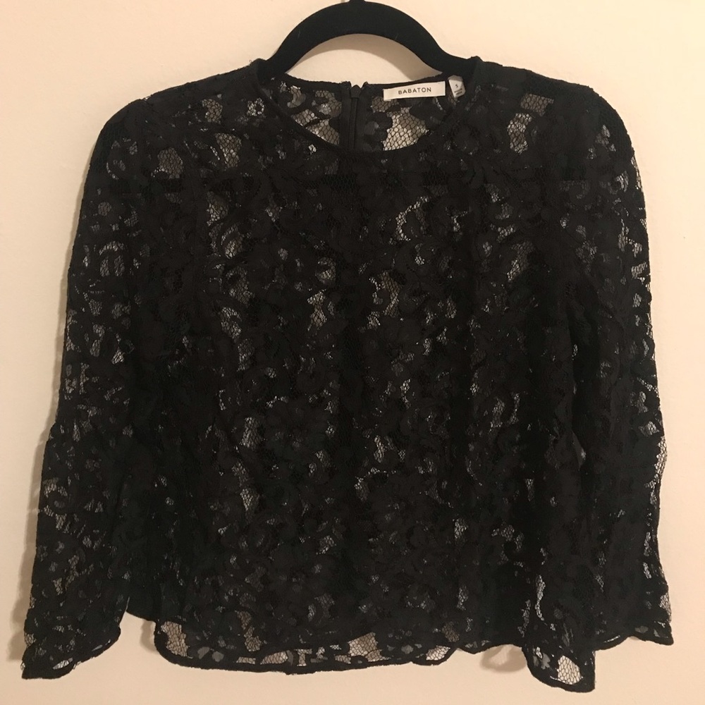 Black Lace Aritzia Blouse